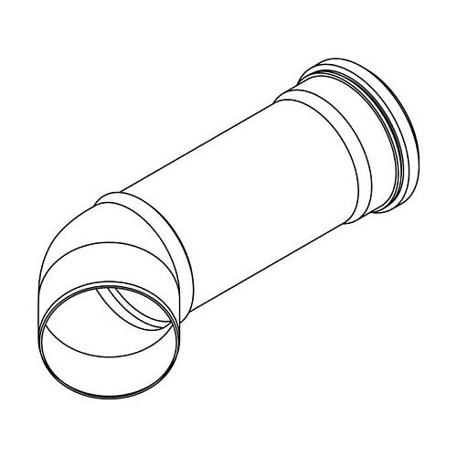 Отвод для упрощенной установки противопожарных манжет под потолком РЕХАУ 110 на 45° арт. 11230581002