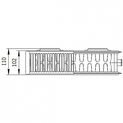 AXIS 22 500x400 Ventil стальной панельный радиатор с нижним подключением