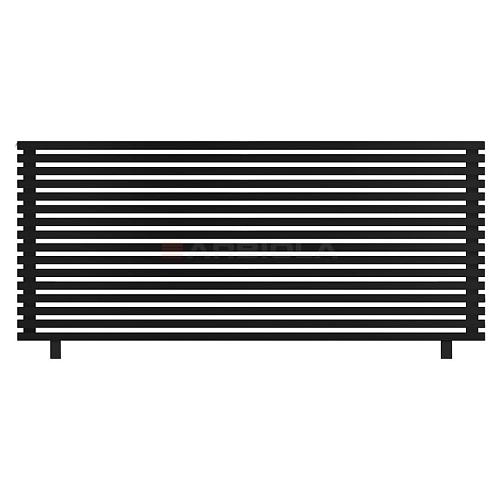 Arbiola Gorizont Ritmo HZ 2200-40-16 секций чёрный горизонтальный радиатор c боковым подключением (на ножках)
