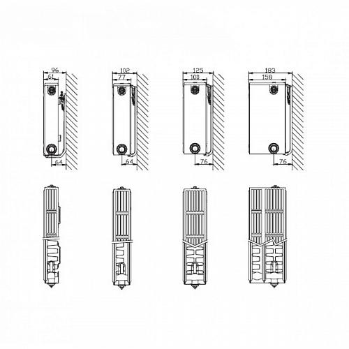 STELRAD Compact 11  600х900 Стальные панельные радиаторы с боковым подключением