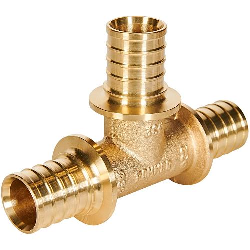 ROMMER Тройник равнопроходный 32x32x32 для труб из сшитого полиэтилена осевой