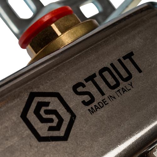 SMS 0922 000010 STOUT Коллектор из нержавеющей стали без расходомеров 10 вых.