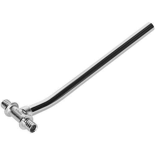 ROMMER Трубка для подключения радиатора Т-образная 16х15х16, L=250мм для труб из сшитого полиэтилена осевая