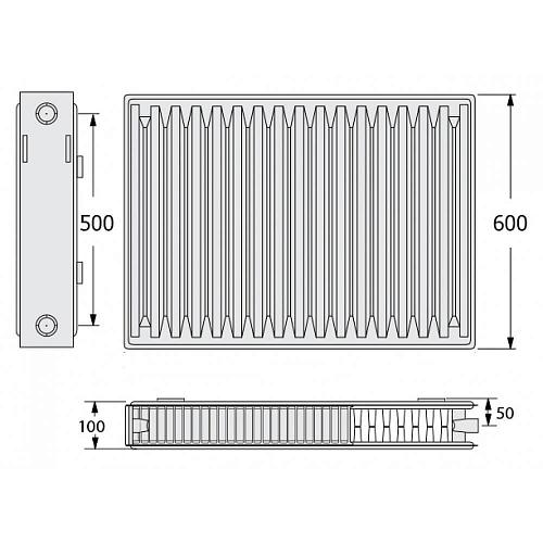 Kermi FKO 22 600x1800 панельный радиатор с боковым подключением