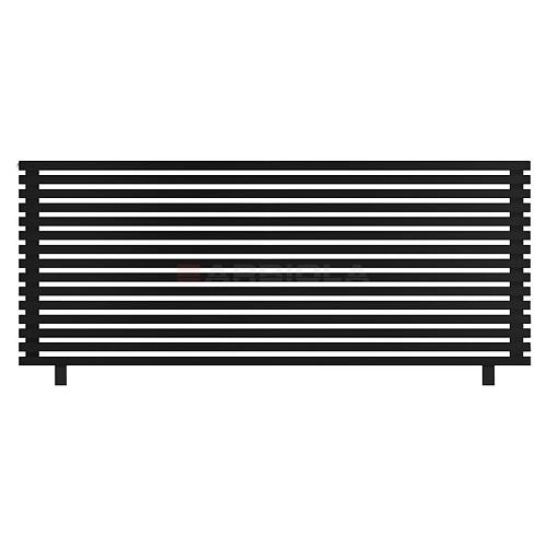 Arbiola Gorizont Ritmo HZ 2200-40-15 секций чёрный горизонтальный  радиатор c боковым подключением (на ножках)