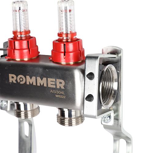 ROMMER Коллектор из нержавеющей стали с расходомерами 02 вых.