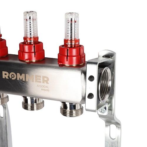 ROMMER Коллектор из нержавеющей стали с расходомерами 03 вых.