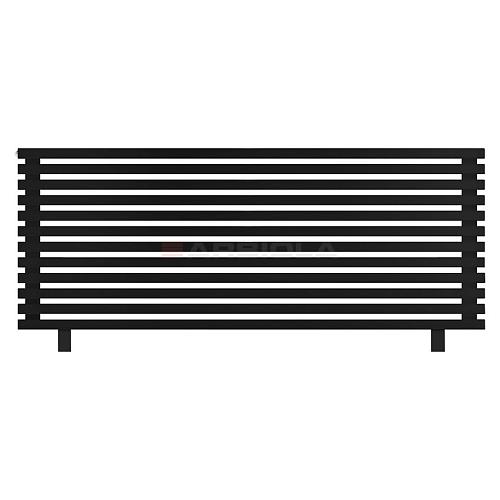 Arbiola Gorizont Ritmo HZ 2000-40-12 секций чёрный горизонтальный радиатор c боковым подключением (на ножках)