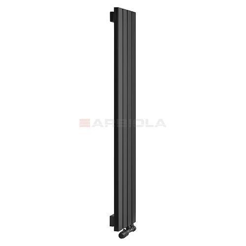 Arbiola Liner V 1000-36-12 секции черный вертикальный радиатор c нижним подключением