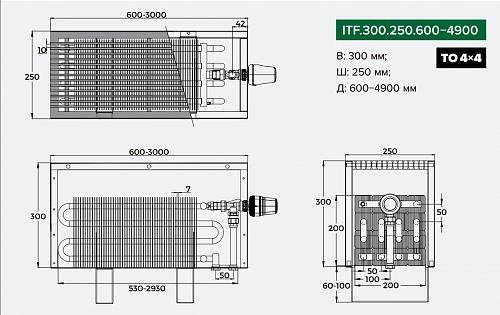 Itermic ITF 300-250-800 конвектор напольный