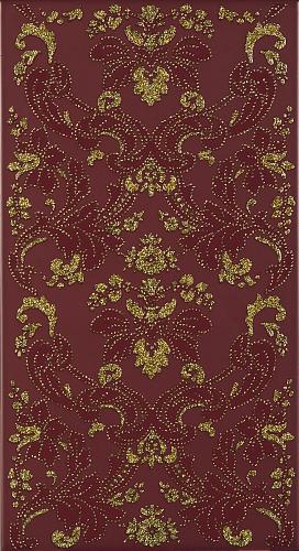 Iris Ducale Damasco Oro Bordo 25x46 см Декор