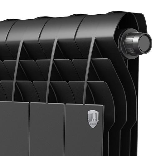 Royal Thermo Biliner 350 V Noir Sable / 4 секции Биметаллический радиатор с нижним правым подключением