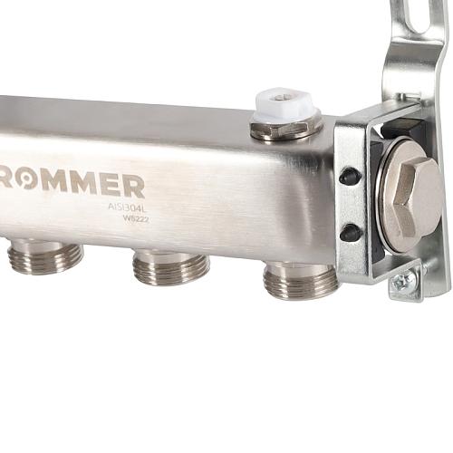 ROMMER Коллектор из нержавеющей стали для радиаторной разводки 04 вых.