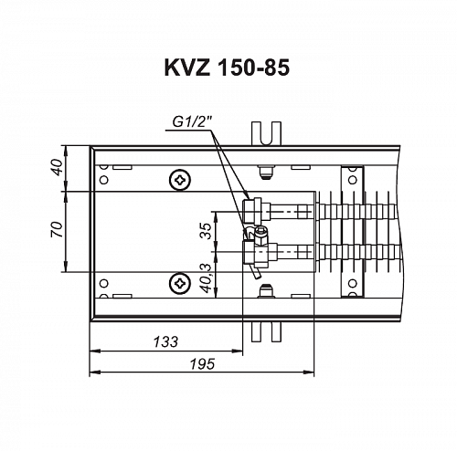 Techno Power KVZ 150-85-2600 Внутрипольный конвектор увеличенной мощности