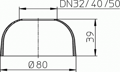 HL 8EL/30 Декоративная розетка для сифона DN32