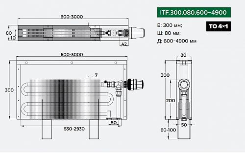 Itermic ITF 300-80-2000 конвектор напольный