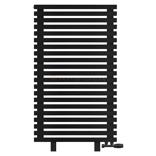Arbiola Gorizont Ritmo VZ 750-40-21 секция чёрный горизонтальный  радиатор c нижним подключением (на ножках)