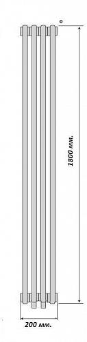 Purmo Delta Laserline MR 3180/4 секций центральное нижние подключение