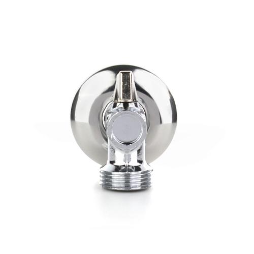 Elsen Кран шаровой латунный угловой для стиральных машин с розеткой 3/4" - 1/2", ручка - бабочка