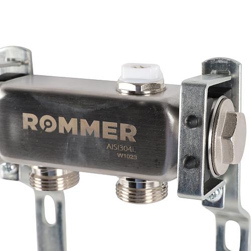 ROMMER Коллектор из нержавеющей стали для радиаторной разводки 02 вых.