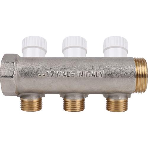 SMB 6851 011203 Stout Коллектор распределительный 1", 3 отвода 1/2" (плоское уплотнение)
