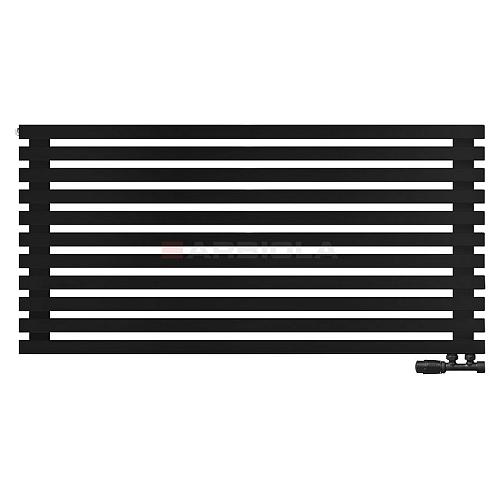 Arbiola Ritmo Gorizont V 1250-40-11 секций чёрный горизонтальный радиатор c нижним подключением