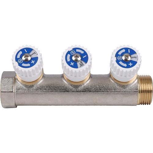 SMB 6851 341203 Stout Коллектор распределительный 3/4", 3 отвода 1/2" (плоское уплотнение)