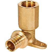 ROMMER Уголок настенный с длинным нарезным патрубком 20-G1/2 для трубы из сшитого полиэтилена осевой