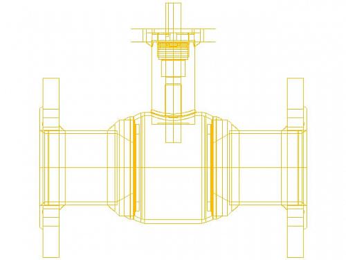 Danfoss DN125 (065N0247) Кран шаровой JIP-FF без редуктора с фланцем под электропривод Pу16