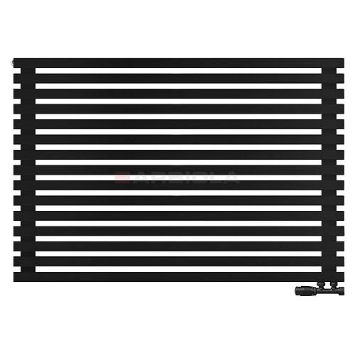 Arbiola Ritmo Gorizont V 1250-40-15 секций чёрный горизонтальный радиатор c нижним подключением
