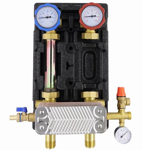 ROMMER Насосная группа с теплообменником 18 пластин, без насоса в теплоизоляции