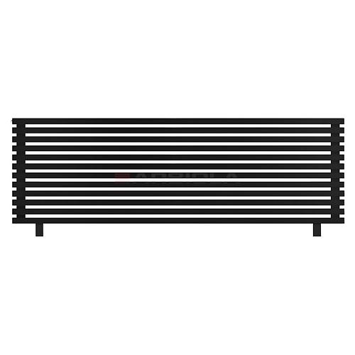 Arbiola Gorizont Ritmo HZ 2200-40-12 секций чёрный горизонтальный  радиатор c боковым подключением (на ножках)