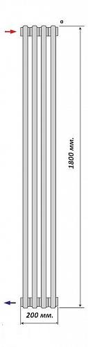 Purmo Delta Laserline AB 3180/4 секций боковое подключение