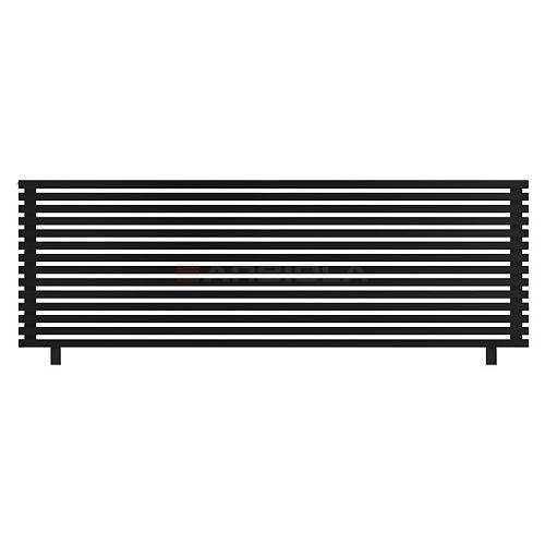 Arbiola Gorizont Ritmo HZ 2500-40-14 секций чёрный горизонтальный  радиатор c боковым подключением (на ножках)