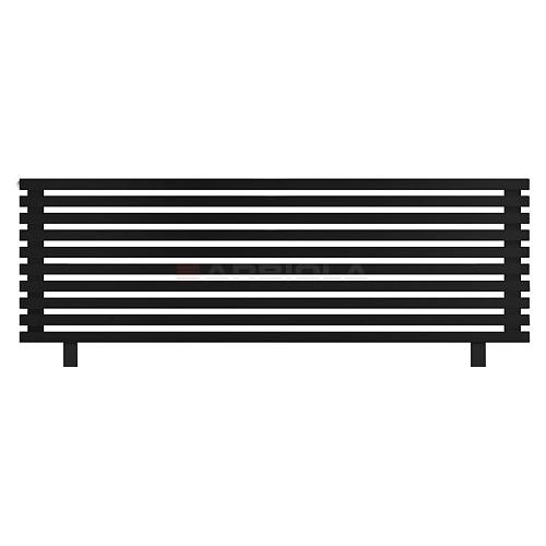 Arbiola Gorizont Ritmo HZ 1750-40-10 секций чёрный горизонтальный  радиатор c боковым подключением (на ножках)