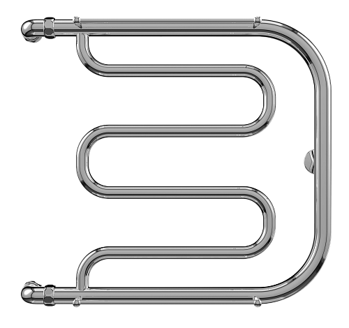 Terminus Фокстрот 1" БШ 600х700 Водяной полотенцесушитель 
