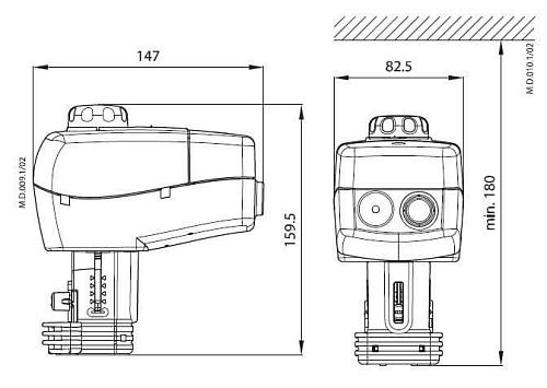 Danfoss AMV 435 DN15-80 (082H0163) Электропривод 