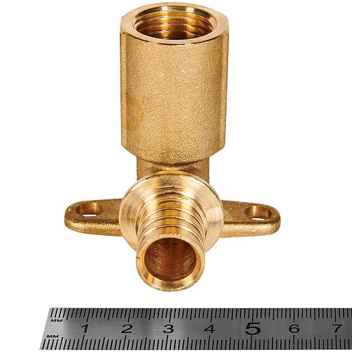 ROMMER Уголок настенный с длинным нарезным патрубком 20-G1/2 для трубы из сшитого полиэтилена осевой