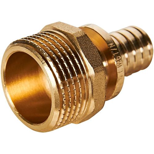 ROMMER Переходник с наружной резьбой 16xG3/4 для трубы из сшитого полиэтилена осевой