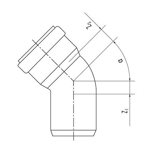 Отвод Rehau Raupiano Plus 110/67°