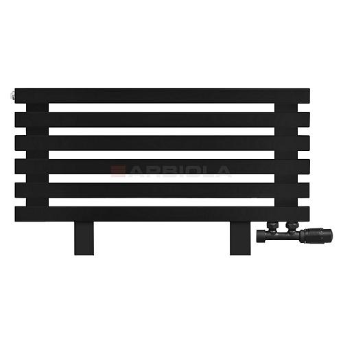 Arbiola Gorizont Ritmo VZ 750-40-06 секций чёрный горизонтальный  радиатор c нижним подключением (на ножках)