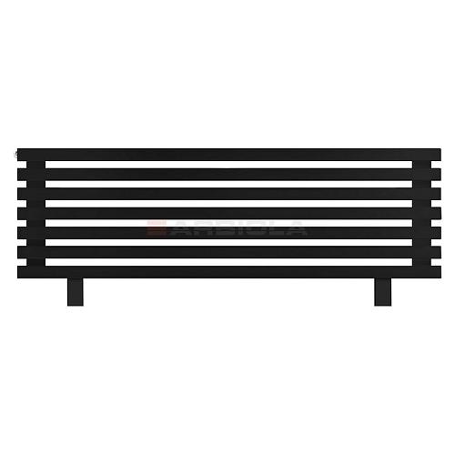 Arbiola Gorizont Ritmo HZ 1200-40-07 секций чёрный горизонтальный  радиатор c боковым подключением (на ножках)