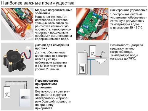Kospel KDE- 15 Bonus Электрический проточный водонагреватель