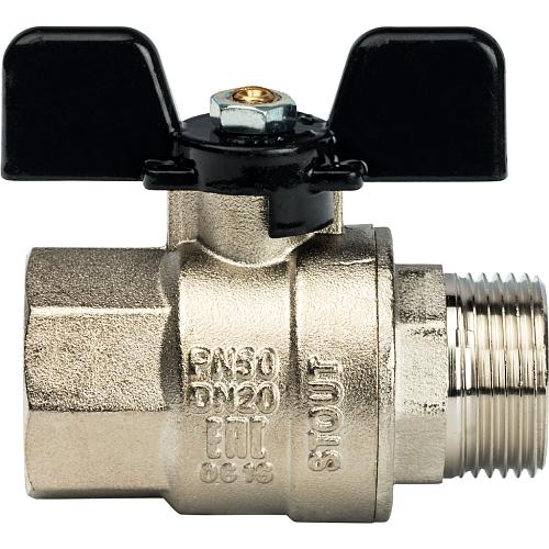 SVB-0004-000020 STOUT ВР/НР 3/4 Кран шаровой муфта/резьба полнопроходной (бабочка)