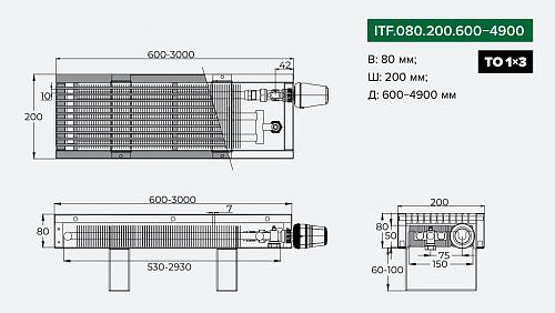 Itermic ITF 80-200-2800 конвектор напольный