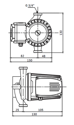 SHINHOO BASIC S 15-6S 130 1x230V Циркуляционный насос