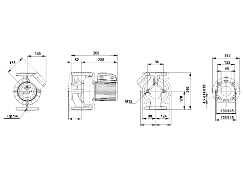 Grundfos 200 UPS 65/185 F /400V Циркуляционный насос