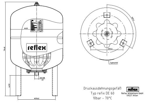 Reflex DE 60 PN10 гидроаккумулятор для систем водоснабжения