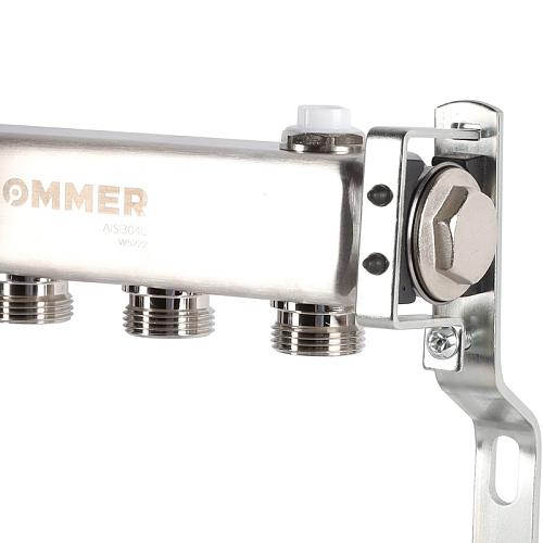 ROMMER Коллектор из нержавеющей стали для радиаторной разводки 04 вых.