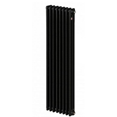 Zehnder Charleston 3180/06 секций №1270 3/4" RAL 9217 боковое подключение черный матовый